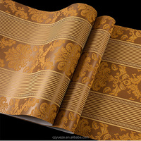 Papier peint floral damassé 3D gaufré de haute qualité, style vintage, pour salon, chambre à coucher, fond de télévision, papier peint non tissé