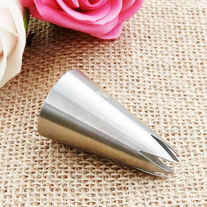 1M #   Boquilla de Repostería Recta de 6 Dientes, Acero Inoxidable 304, para Decoración de Pasteles con Crema, Herramienta de Repostería DIY, Tamaño Mediano - Product Image 4
