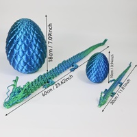 Produit transfrontalier très demandé : Ensemble d'œufs de dragon chinois imprimés en 3D, figurine décorative, jouet, cadeau, coloré, créatif, pour jeunes, aux couleurs vives