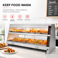 Vitrine chauffante électrique professionnelle en acier inoxydable pour buffet, idéale pour la restauration