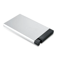 Dompet logam saku ramping minimalis pria, gaya baru, dompet kartu kredit aluminium RFID