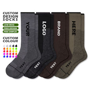 Nefes Alabilen Merinos Yünü Havlu Çorap Sonbahar Tırmanış Günlük Kısa Çorap Logolu Kişiselleştirilmiş Unisex Baldır Çorabı - Product Image 1