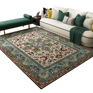 Bohemian Persian Vintage Area Teppiche Akzent Blumen druck Türkische Wohnzimmer Teppiche Teppiche, 4 'X 5'3 "(120*160CM), Teal