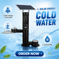 Fontaine à eau solaire extérieure avec distributeur d'eau froide et remplisseur de bouteilles pour parcs, écoles et espaces publics