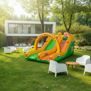 Castello Gonfiabile Commerciale per Esterni in PVC a Tema Sportivo con Scivolo Gonfiabile, Capacità 10 Persone per Bambini - Product Image 3