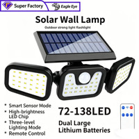 Lampe solaire de sécurité LED 5W IP65 avec détecteur de mouvement pour usage extérieur dans le jardin, la cour, la route