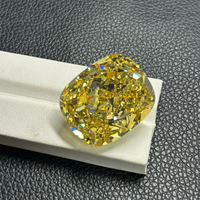 Zircon cubique jaune de grande taille 25x30 mm, forme de coussin allongé, 178 carats, pierre CZ pour bijoux