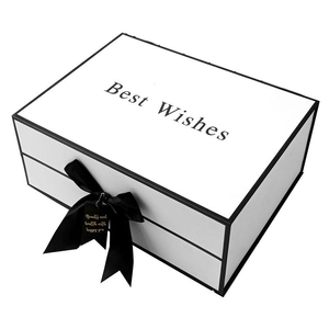 Custom <b>White</b> Embossed Magnetic Closure Gift <b>Box</b> Packaging with Recycled Materials and Matt Lamination for Small Business - Product Image 1