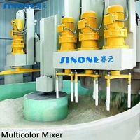 Ligne de production de pierre de quartz en marbre artificiel Sinone, mélangeur annulaire, machine à mélangeur annulaire pour dalle multicolore