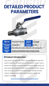 Шаровой кран из кованой стали FC для высокого давления с герметичным уплотнением для работы с маслом, водой и газом - Product Image 6