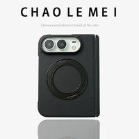 Compatible avec iPhone Duo, charnière à axe central, protection intégrale, béquille rotative, coque de protection antichoc pour téléphone