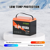 Stok UE & AS 12V 100AH Grup baterai Lithium LiFePO4 24 pengisian cepat siklus dalam BMS untuk RV Motor Trolling Off-Grid