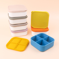 Boîte à lunch en silicone sans Bpa avec couvercle étanche 2025 micro-ondes pour adulte, contenant de nourriture, bureau, idées de nouveaux produits personnalisés