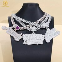Pendentif Cartoon 3D en Diamant Moissanite Givré Certifié GRA, Hip Hop Personnalisé en Argent 925 avec Chaîne VVS, Bijoux Fins pour Hommes
