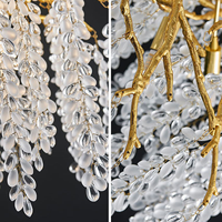 Lustre moderne australien sur mesure, grand et long, en cristal doré à LED, pour villa, escaliers et escaliers en colimaçon