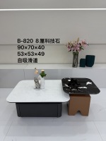 Meubles de maison de style minimaliste moderne en gros, design simple, table basse d'angle en pierre technologique, meuble TV de luxe, combinaison café
