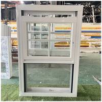 Ventanas Corredizas Verticales de Aluminio con Rotura de Puente Térmico, Vidrio Templado Doble, Color Blanco, con Rejillas Integradas