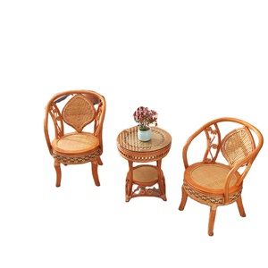 Rotin naturel 3 pièces ensemble balcon salon <span class=keywords><strong>de</strong></span> thé meubles compact chaise longue dossier tabouret <span class=keywords><strong>bain</strong></span> <span class=keywords><strong>de</strong></span> <span class=keywords><strong>soleil</strong></span> ensemble usine directe - Product Image 3