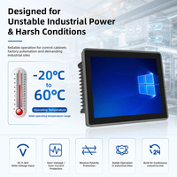 Panel Pc Industri DDR4 I5-10310U I7-10510U Linux/Windows Monitor Layar Sentuh Tanpa Kipas Output HDMI 2COM 12 "1024*768 Panel Lcd