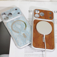 Funda Magnética de Lujo con Patrón de Piel de Serpiente para iPhone 17 Pro Max 16 15 14 13 Pro Max, Antigolpes, con Carga Inalámbrica