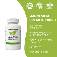 Complément calmant LIFEWORTH, glycinate de magnésium, malate et citrate pour les muscles, les nerfs et l'énergie