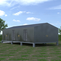 Cabine mobile à toit triangulaire, prix d'hôtel moderne en Chine, conception modulaire, maisons préfabriquées en acier léger, villas préfabriquées de luxe