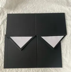 Personalizado maior logotipo grande preto presente embalagem papel dobrável caixa caixas luxo magnética presente caixa