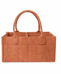 Organisateur de couches pour bébé de taille compacte, bac de rangement en feutre pour la crèche et organisateur de voiture pour couches et lingettes pour bébé - Product Image 1