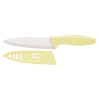 Couteau de chef en céramique de 6 pouces avec manche en PP et étui, lame en zircone blanche écologique, en stock