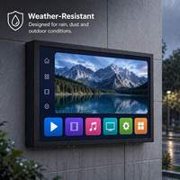 Papan Layar Televisi Luar Ruangan Sinmar 43 50 55 65 Inci 4k Android Smart TV Tahan Air untuk Truk Makanan
