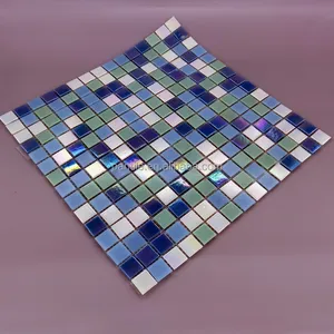 Orijinal fas mozaik fayans Zelliges çakıl fayans siyah kristal cam mozaik fayans duvar veya zemin için