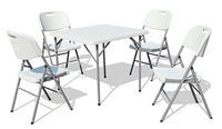 Table de Banquet Pliante en Plastique Résistant pour Fêtes, Mariages, Événements et Salons Professionnels