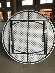 Bàn Ăn Tròn Gấp Gọn Màu Trắng Bằng Nhựa Bàn Tiệc Sự Kiện Tiệc Cưới - Product Image 3