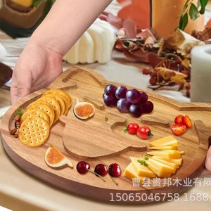 Guibang Wooden Dog Shaped Serving <b>Tray</b> 38cm Decorative For <b>Snacks</b> Cheese Fruits Tea Party - Product Image 1