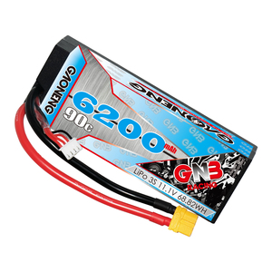GNB GAONENG 6200MAH 3S 11.1V 90C 180C XT60 RC LiPo <b>Battery</b> 1:10 1:8 Scale RC Car Hard Case <b>Cabled</b> - Product Image 1
