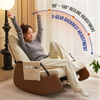 Fauteuil inclinable moderne minimaliste, chaise à bascule, chaise longue de salon, structure métallique pliable, mobilier de loisirs
