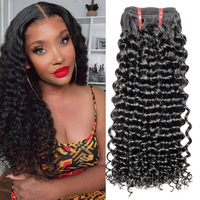 Extensions de cheveux humains Remy de qualité supérieure 12A, tissage double machine, vague profonde, cheveux vierges vietnamiens, perruque rideau