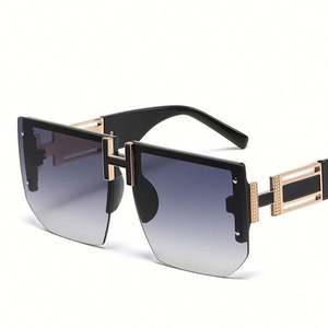 Gafas de Sol Cuadradas Extra Grandes Sin Montura, Retro, de Moda 2022, para Hombre y Mujer - Product Image 4