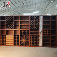 Meuble de présentation pour bouteilles de vin en bois massif, design personnalisé, étagère modulaire multi-grilles pour magasin de vin, cave, bar, projet