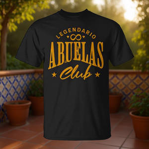 T-shirt Legendary Abuelas Club, imprimé noir et or, unisexe, taille adulte - Product Image 3