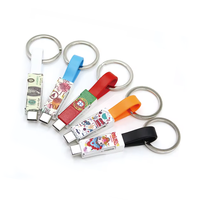 Cable de Datos Magnético 3 en 1 con Logotipo Personalizado, Carga Rápida, con Llavero Portátil de Cobre Puro, Cable Cargador 3 en 1