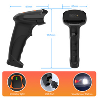 Lector de Códigos de Barras 2D Portátil Xincode, Escáner de Códigos de Barras USB para Supermercado, Lector de Códigos QR 1D con Cable para Inventario y Escaneo de Códigos de Barras 2D