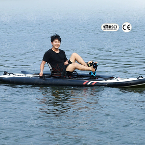 Canoë de pêche <span class=keywords><strong>gonflable</strong></span> 1 personne avec pédales, <span class=keywords><strong>kayak</strong></span> <span class=keywords><strong>gonflable</strong></span> à pédales personnalisé pour la mer/le lac - Product Image 2