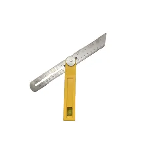 200mm Adjustable 360 degree Angle Sliding T Bevel Square Ruler T Shape Angle Ruler with Bubble Level Woodworking Measuring Tool