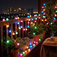 Mattierte Kugel-Lichterkette Batteriebetrieben Feenlichterkette für Weihnachten Halloween Party Außen Garten Innen Feiertagsdekoration