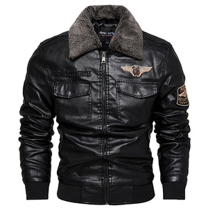 Chaude PU nouveau Design hommes manteau hiver à la mode veste hommes vêtements vêtements chaud Slim Fit beau moto PU vestes - Product Image 3