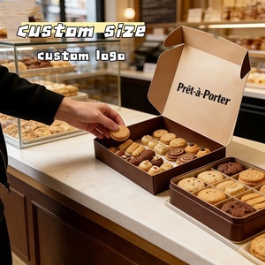 Scatola Personalizzata per Biscotti, Dolci e Snack, Robusta Scatola Pieghevole Rettangolare per Confezionamento Biscotti con Divisori - Product Image 5