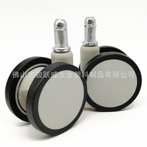 Rueda de poliuretano silenciosa de 67 mm de diámetro y 22 mm de vástago para silla de peluquería - Product Image 4