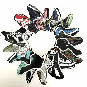 Adesivos de pvc para sapatos esportivos, 100 pçs/saco, à prova d' água, para decoração de guitarra, carro, notebook e skate