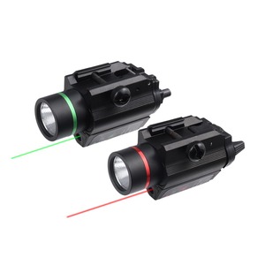 Tactical <b>Flashlight</b> With Red And Green Laser LED High Intensity Light <b>Rechargeable</b> For Outdoor Use - Product Image 1